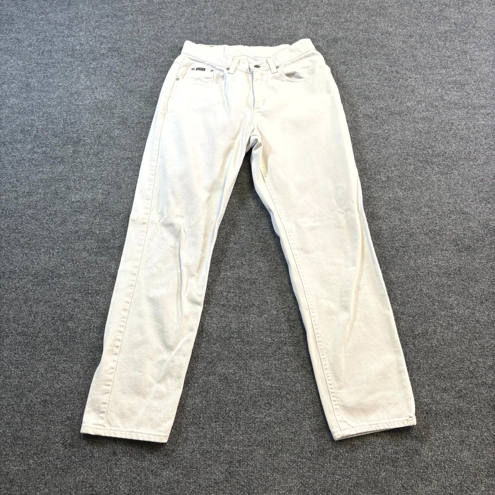 Riders Jeans Womens 8M White Denim 100% Cotton 5-Pockets Straight Leg Streetwear